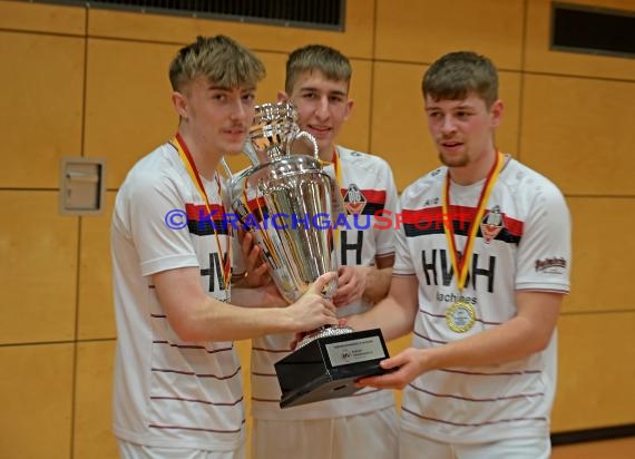 Futsal-Kreismeisterschaften Sinsheim A-Junioren in der Kraichgauhalle in Gemmingen - VFB Eppingen vs JSG Helmstadt/Neckarbischofsheim/Reichartshausen (© Siegfried Lörz)